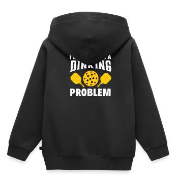 I have a drinking problem Pickleball - Kids Premium Organic Hoodie - black - Back - AI Model Kid Male (0cm)
