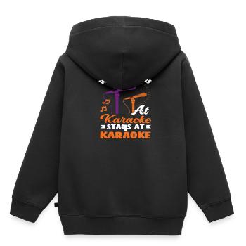 Was Bei Karaoke Passiert Bleibt Bei Karaoke - Kinder Premium Organic Hoodie - Schwarz - Hinten - AI Model Kid Male (0cm)