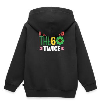 Ich Überlebte Die 60er Zweimal - Kinder Premium Organic Hoodie - Schwarz - Hinten - AI Model Kid Male (0cm)