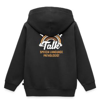 Ich Bin Ganz Gespräch Sprachtherapeut - Kinder Premium Organic Hoodie - Schwarz - Hinten - AI Model Kid Male (0cm)