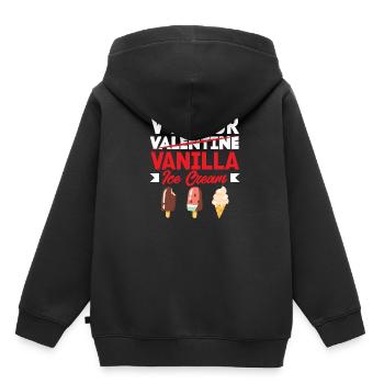 Glace à la vanille Cream Lover - Sweat Premium à capuche enfant bio - noir - Dos - AI Model Kid Male (0cm)