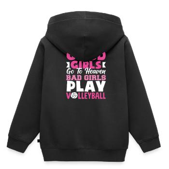 Good Girls Sky Bad Play Volley-ball - Sweat Premium à capuche enfant bio - noir - Dos - AI Model Kid Male (0cm)