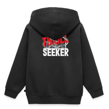 Thrill Seeker Roller Coaster Adventure - Sweat Premium à capuche enfant bio - noir - Dos - AI Model Kid Male (0cm)
