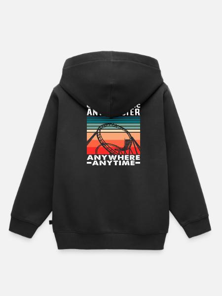 Achterbahn Fan Coasterholic Leidenschaft - Kinder Premium Organic Hoodie - Schwarz