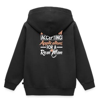 Acceptance of applications Real Man Divorce - Kids Premium Organic Hoodie - black - Back - AI Model Kid Male (0cm)