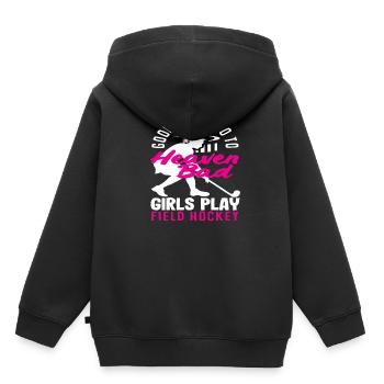Good Girls Sky Bad Girls Hockey sur gazon - Sweat Premium à capuche enfant bio - noir - Dos - AI Model Kid Male (0cm)