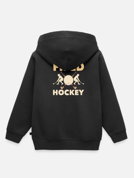 Hockey Speler Veld Sporten Passie - Kinder Premium hoodie biologisch - zwart