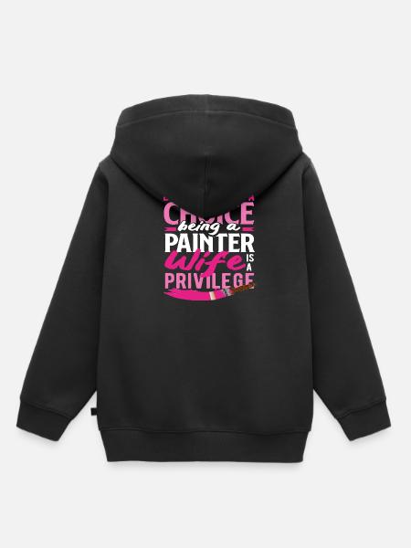 Malerin Frau Entscheidung Privileg - Kinder Premium Organic Hoodie - Schwarz