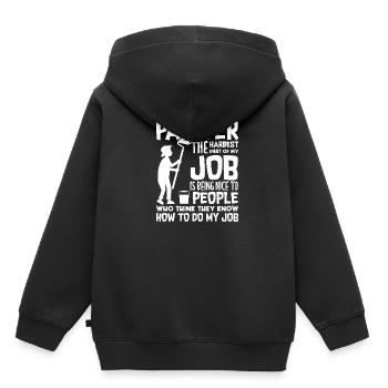 Maler - Die Härteste Aufgabe Meines Jobs - Kinder Premium Organic Hoodie - Schwarz - Hinten - AI Model Kid Male (0cm)