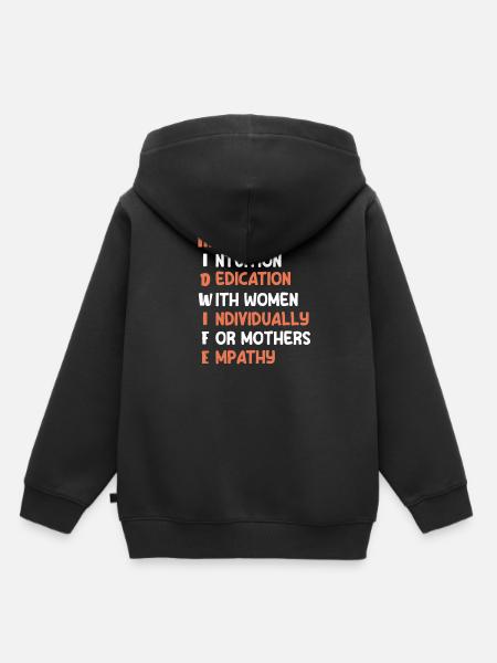 Hebamme Intuition Bildung Frauen - Kinder Premium Organic Hoodie - Schwarz