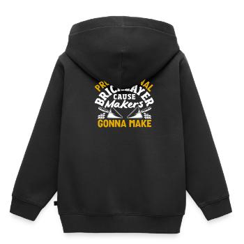 Maurer Professionelle Ursache Makers Gonna Make - Kinder Premium Organic Hoodie - Schwarz - Hinten - AI Model Kid Male (0cm)