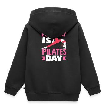 Le Pilates est votre rituel quotidien - Sweat Premium à capuche enfant bio - noir - Dos - AI Model Kid Male (0cm)