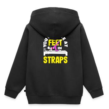 Pilates Du Hattest Mich Bei Füße In Straps - Kinder Premium Organic Hoodie - Schwarz - Hinten - AI Model Kid Male (0cm)