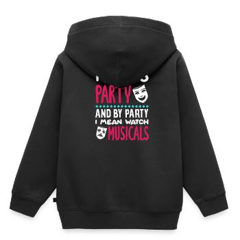 Citation de comédies musicales - Sweat Premium à capuche enfant bio - noir - Dos - AI Model Kid Male (0cm)