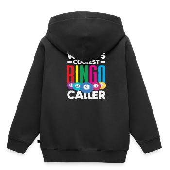 Bingo Spieler Weltbester Ansager - Kinder Premium Organic Hoodie - Schwarz - Hinten - AI Model Kid Male (0cm)