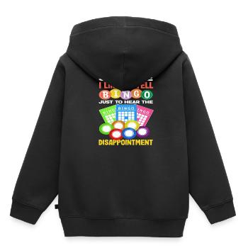 Parfois, j’appelle le bingo pour déception - Sweat Premium à capuche enfant bio - noir - Dos - AI Model Kid Male (0cm)