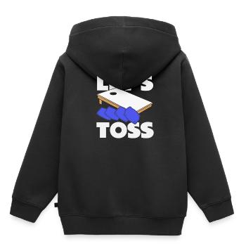 Cornhole Lover Jetons - Sweat Premium à capuche enfant bio - noir - Dos - AI Model Kid Male (0cm)