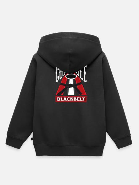 Cornhole Master Black Belt Lover - Sweat Premium à capuche enfant bio - noir
