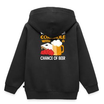 Cornhole Liebhaber Wochenende Prognose - Kinder Premium Organic Hoodie - Schwarz - Hinten - AI Model Kid Male (0cm)