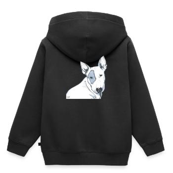 Bullterrier - Kinder Premium Organic Hoodie - Schwarz - Hinten - AI Model Kid Male (0cm)
