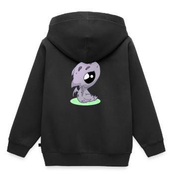 Drache Kawaii - Kinder Premium Organic Hoodie - Schwarz - Hinten - AI Model Kid Male (0cm)