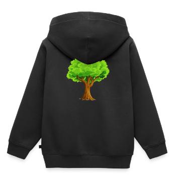 arbre - Sweat Premium à capuche enfant bio - noir - Dos - AI Model Kid Male (0cm)
