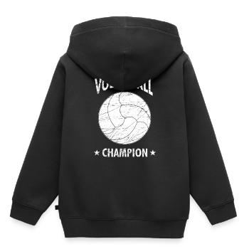 Volleyball Champion Volleyballer Sport Geschenk - Kinder Premium Organic Hoodie - Schwarz - Hinten - AI Model Kid Male (0cm)