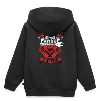Klempnerhemd • Beende den Job • Geschenkschlüssel - Kinder Premium Organic Hoodie - Schwarz - Hinten - AI Model Kid Male (0cm)