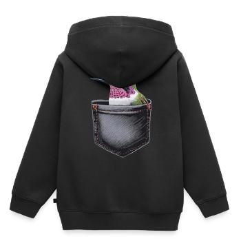 Kolibri - Kinder Premium Organic Hoodie - Schwarz - Hinten - AI Model Kid Male (0cm)