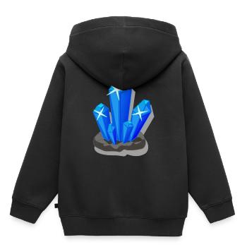 cristal - Sweat Premium à capuche enfant bio - noir - Dos - AI Model Kid Male (0cm)