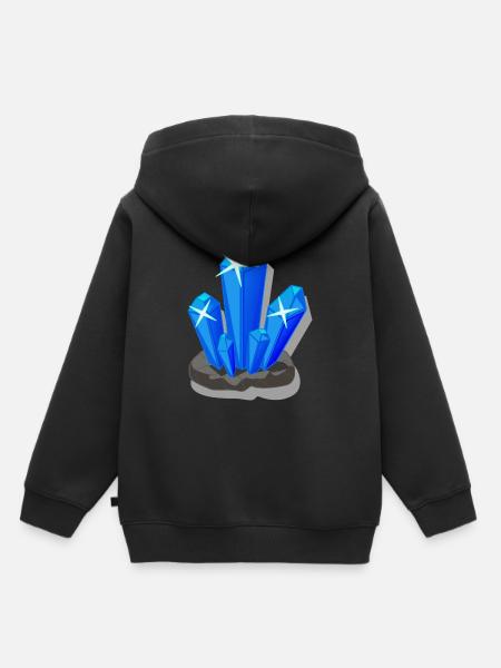 Kristall - Kinder Premium Organic Hoodie - Schwarz