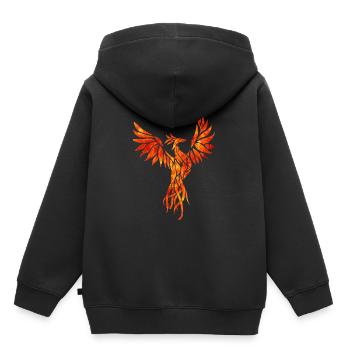 Feuer phoenix - Kinder Premium Organic Hoodie - Schwarz - Hinten - AI Model Kid Male (0cm)