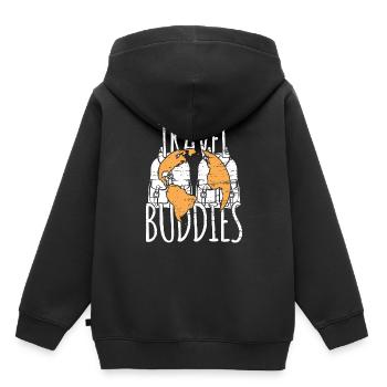 Reisen - Kinder Premium Organic Hoodie - Schwarz - Hinten - AI Model Kid Male (0cm)