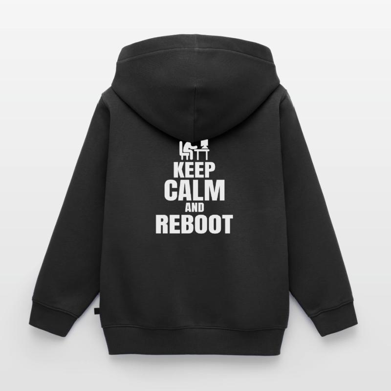 Admin Dites au programmeur administrateur Keep Calm Sys Sweat Premium à capuche enfant bio