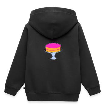 Pie cake - Kids Premium Organic Hoodie - black - Back - AI Model Kid Male (0cm)