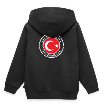 Memleketim GIRESUN - Sweat Premium à capuche enfant bio - noir - Dos - AI Model Kid Male (0cm)