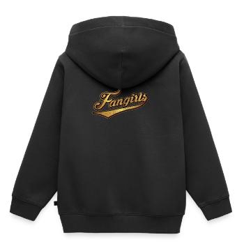 Fangirls le motif de la fangirl, Fans & Stalker - Sweat Premium à capuche enfant bio - noir - Dos - AI Model Kid Male (0cm)