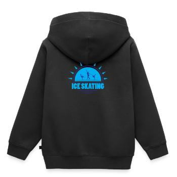 Patins de patinage Patinage artistique Hockey - Sweat Premium à capuche enfant bio - noir - Dos - AI Model Kid Male (0cm)