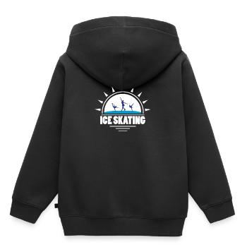 Patins de patinage Patinage artistique Hockey - Sweat Premium à capuche enfant bio - noir - Dos - AI Model Kid Male (0cm)