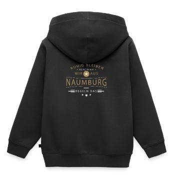 Naumburg Stadt - Kinder Premium Organic Hoodie - Schwarz - Hinten - AI Model Kid Male (0cm)