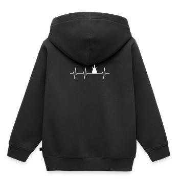 Concert de guitare musicien groupe de guitare électrique - Sweat Premium à capuche enfant bio - noir - Dos - AI Model Kid Male (0cm)