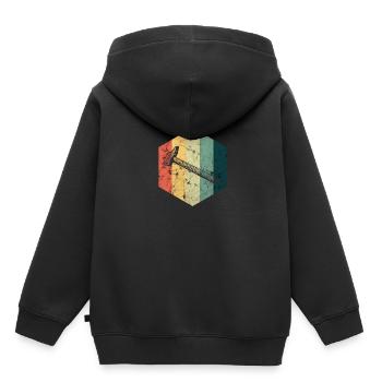 craftsman - Kids Premium Organic Hoodie - black - Back - AI Model Kid Male (0cm)