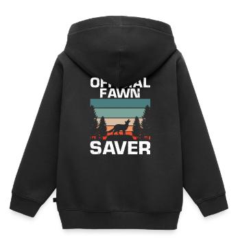 Conception de coyote pour les réacteurs de coyote - Sweat Premium à capuche enfant bio - noir - Dos - AI Model Kid Male (0cm)