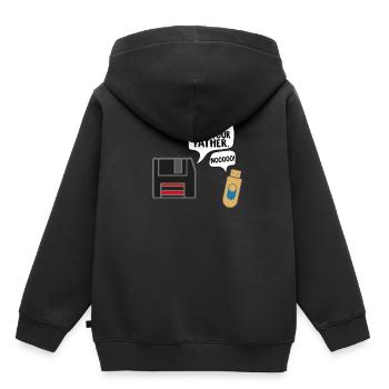 Computer Programmierer Nerd USB I am your father - Kinder Premium Organic Hoodie - Schwarz - Hinten - AI Model Kid Male (0cm)