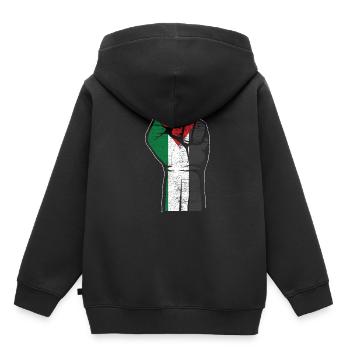 Palestine - Sweat Premium à capuche enfant bio - noir - Dos - AI Model Kid Male (0cm)