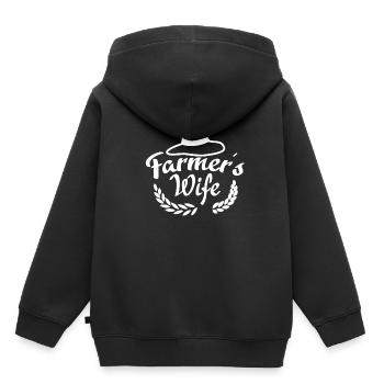Bäuerin Bauer - Kinder Premium Organic Hoodie - Schwarz - Hinten - AI Model Kid Male (0cm)