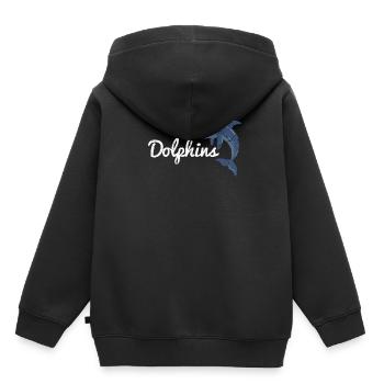 Delphin - Kinder Premium Organic Hoodie - Schwarz - Hinten - AI Model Kid Male (0cm)