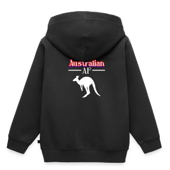 Australien - Kinder Premium Organic Hoodie - Schwarz - Hinten - AI Model Kid Male (0cm)