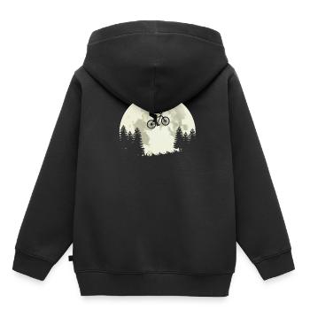 Fahrrad Fahren Fahrradtour - Kinder Premium Organic Hoodie - Schwarz - Hinten - AI Model Kid Male (0cm)