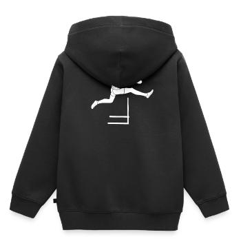Hürden Rennen Spiel laufen Geschenk - Kinder Premium Organic Hoodie - Schwarz - Hinten - AI Model Kid Male (0cm)